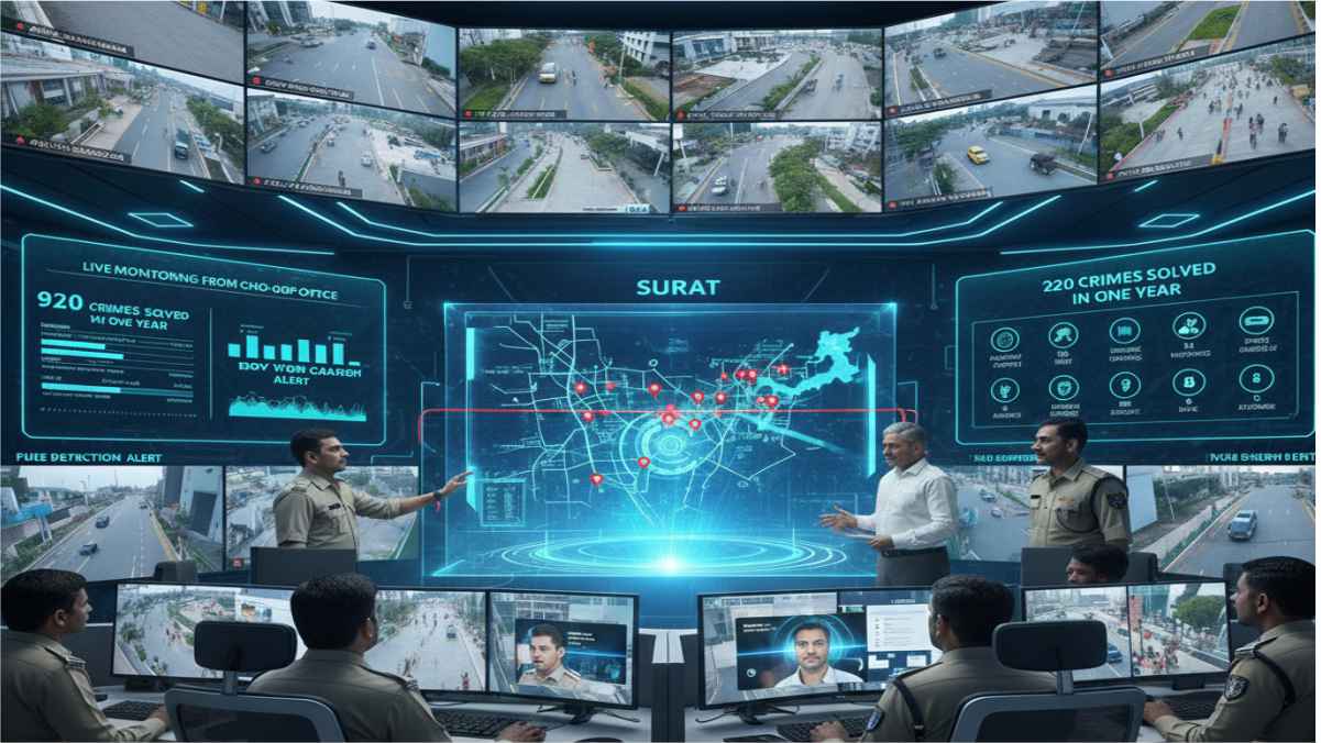 Deputy chief minister harsh sanghvi inaugurated 'netram' for a safe surat